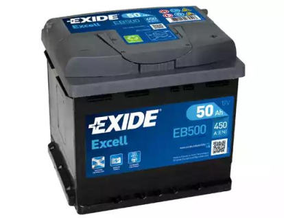 Аккумуляторная батарея 12в 52а/ч 470А п.т., о.п., ев. кл. EB500 Exide (фото №1)