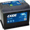 Аккумуляторная батарея 12в 60а/ч 540А п.т., п.п., ев. кл. EB621 Exide (мини-фото №1)